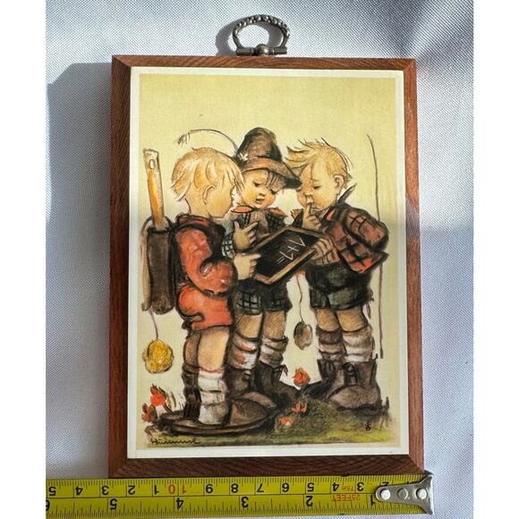 Vintage 1981 Authentic Hummel Reproduction Wall Plaques Set of 4 Cottagecore - Picture 7 of 10